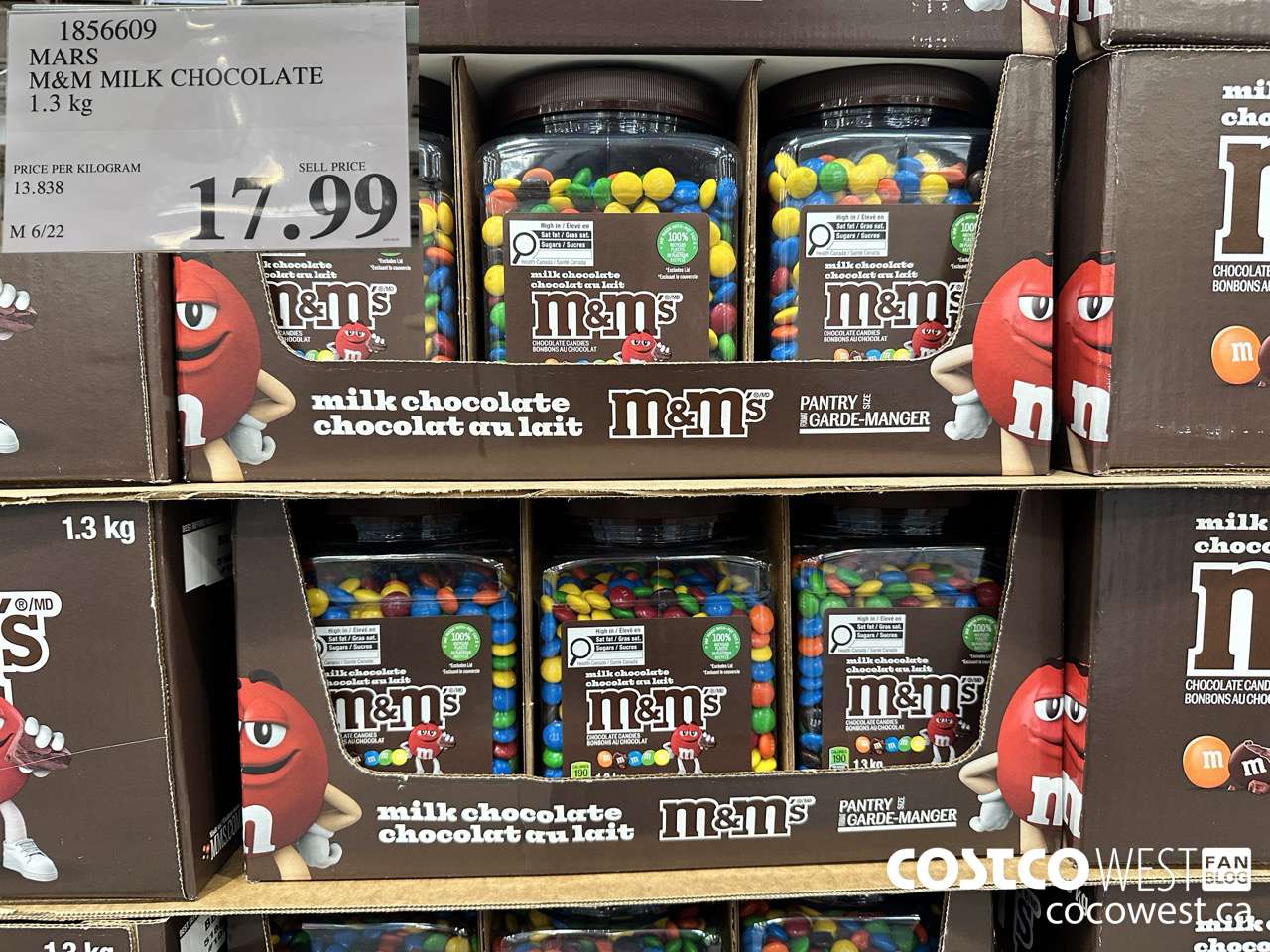 1856609 MARS M&M MILK CHOCOLATE 1.3KG $17.99