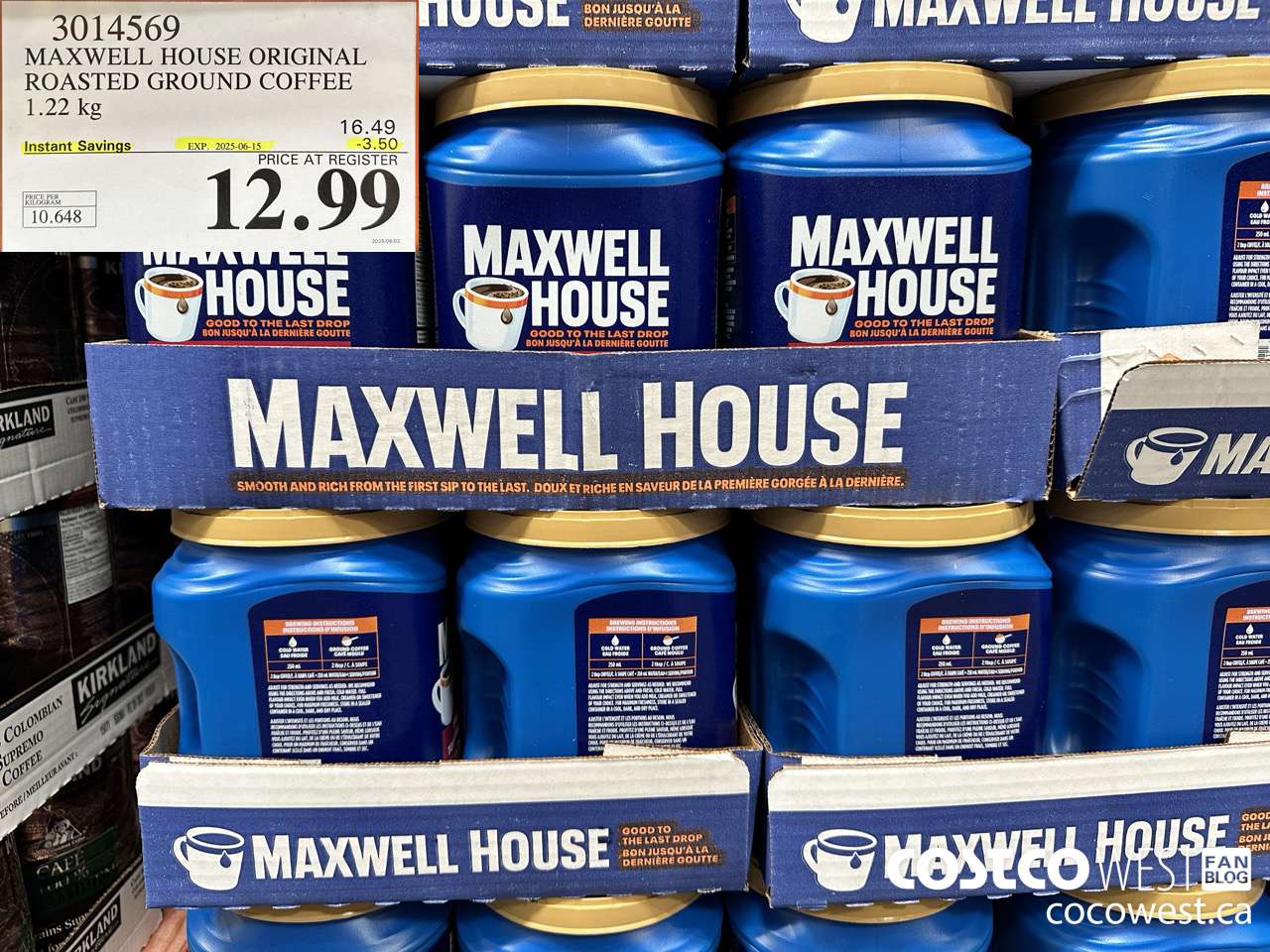 3014569 MAXWELL HOUSE ORIGINAL ROASTED GROUND COFFEE 1.22KG ($3.50 INSTANT SAVINGS EXPIRES ON 2025-06-15) $12.99