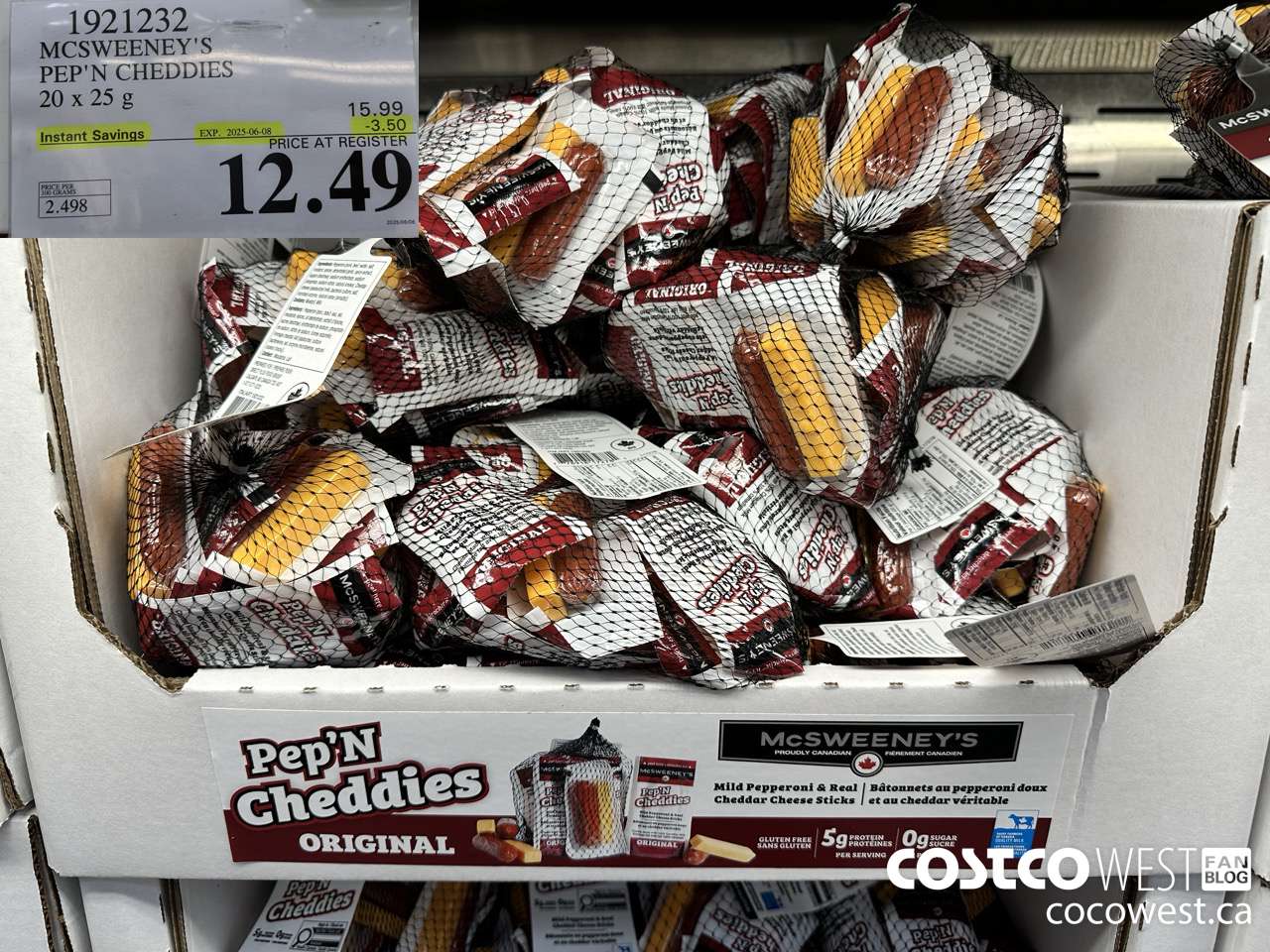 1921232 MCSWEENEY'S PEP'N CHEDDIES 20 X 25G ($3.50 INSTANT SAVINGS EXPIRES ON 2025-06-08) $12.49