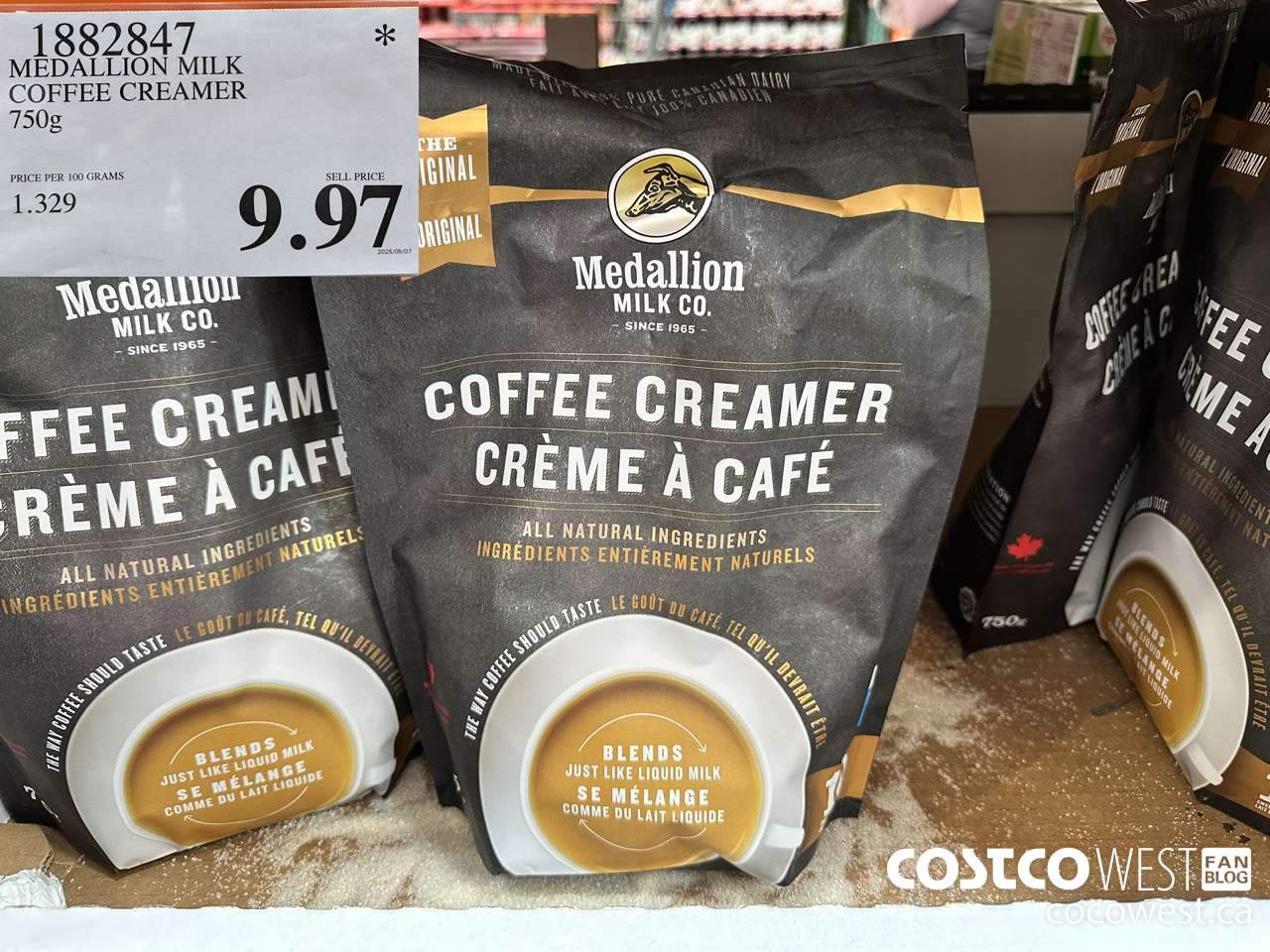 1882847 MEDALLION MILK COFFEE CREAMER 750ML $9.97