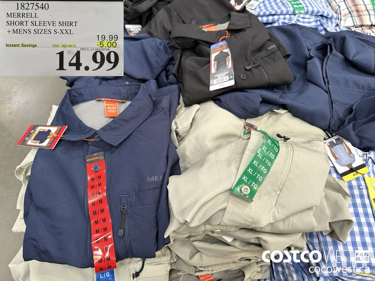 1827540 MERRELL SHORT SLEEVE SHIRT MENS SIZES S-XXL ($5.00 INSTANT SAVINGS EXPIRES ON 2025-06-22) $14.99