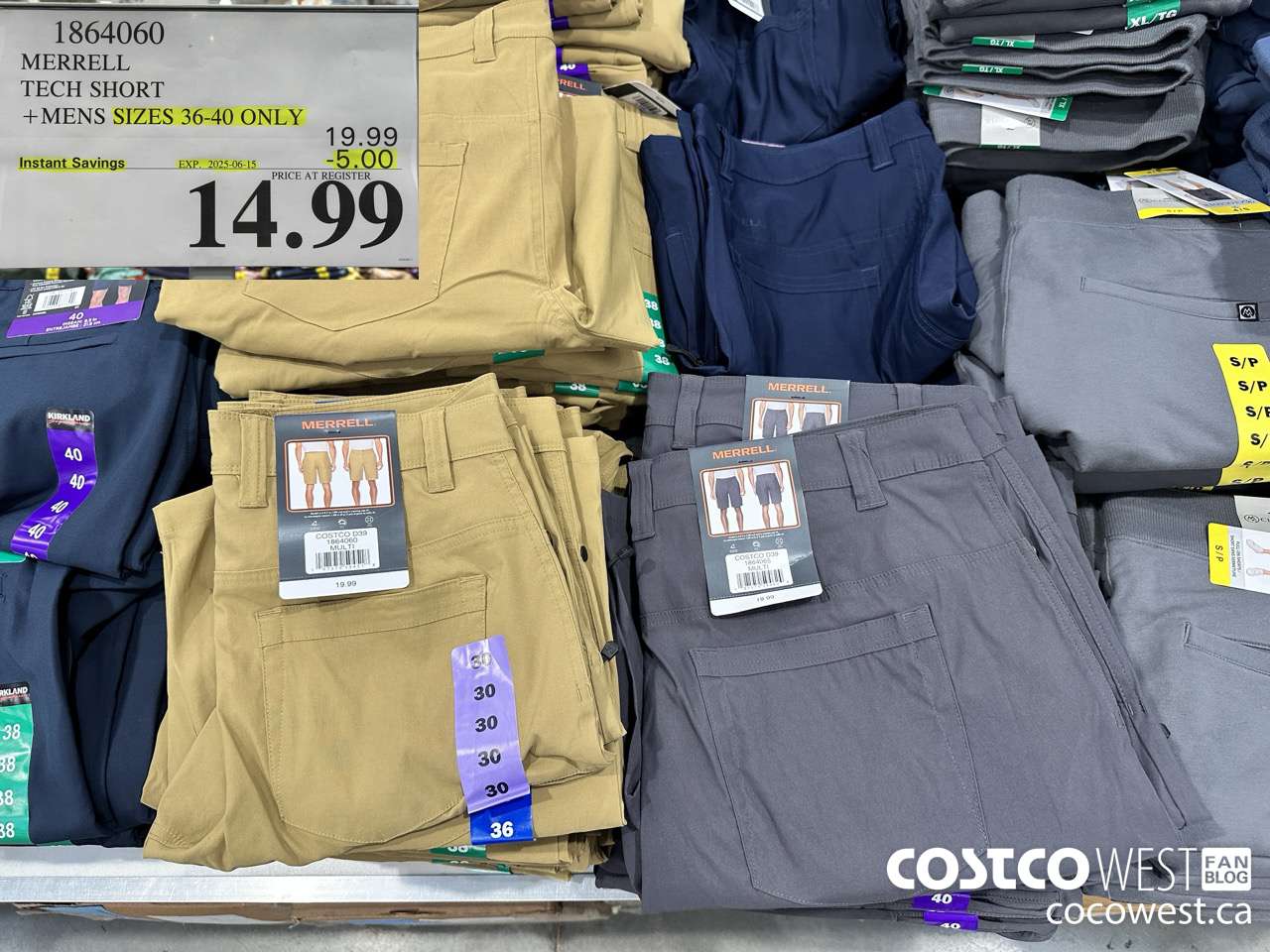 1864060 MERRELL TECH SHORT MENS SIZES 36-40 ONLY ($5.00 INSTANT SAVINGS EXPIRES ON 2025-06-15) $14.99