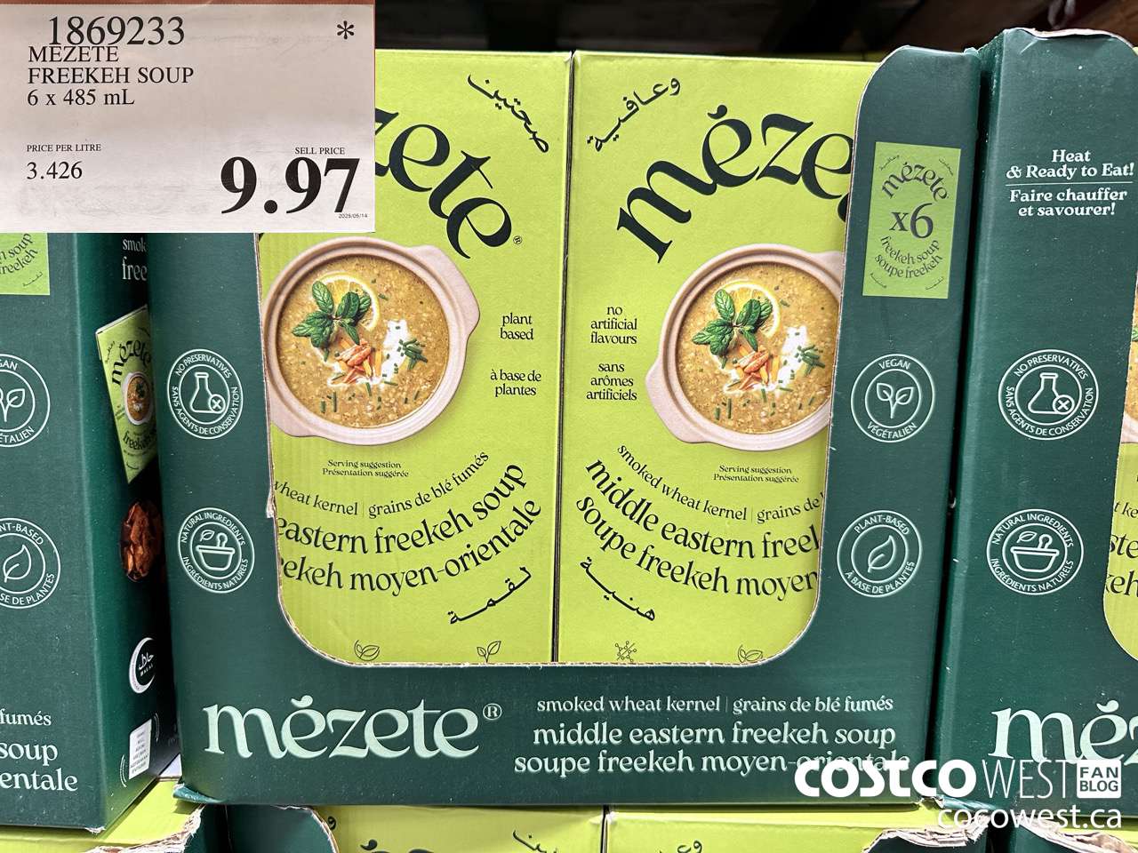 1869233 MEZETE FREEKEH SOUP 6 x 485mL $9.97