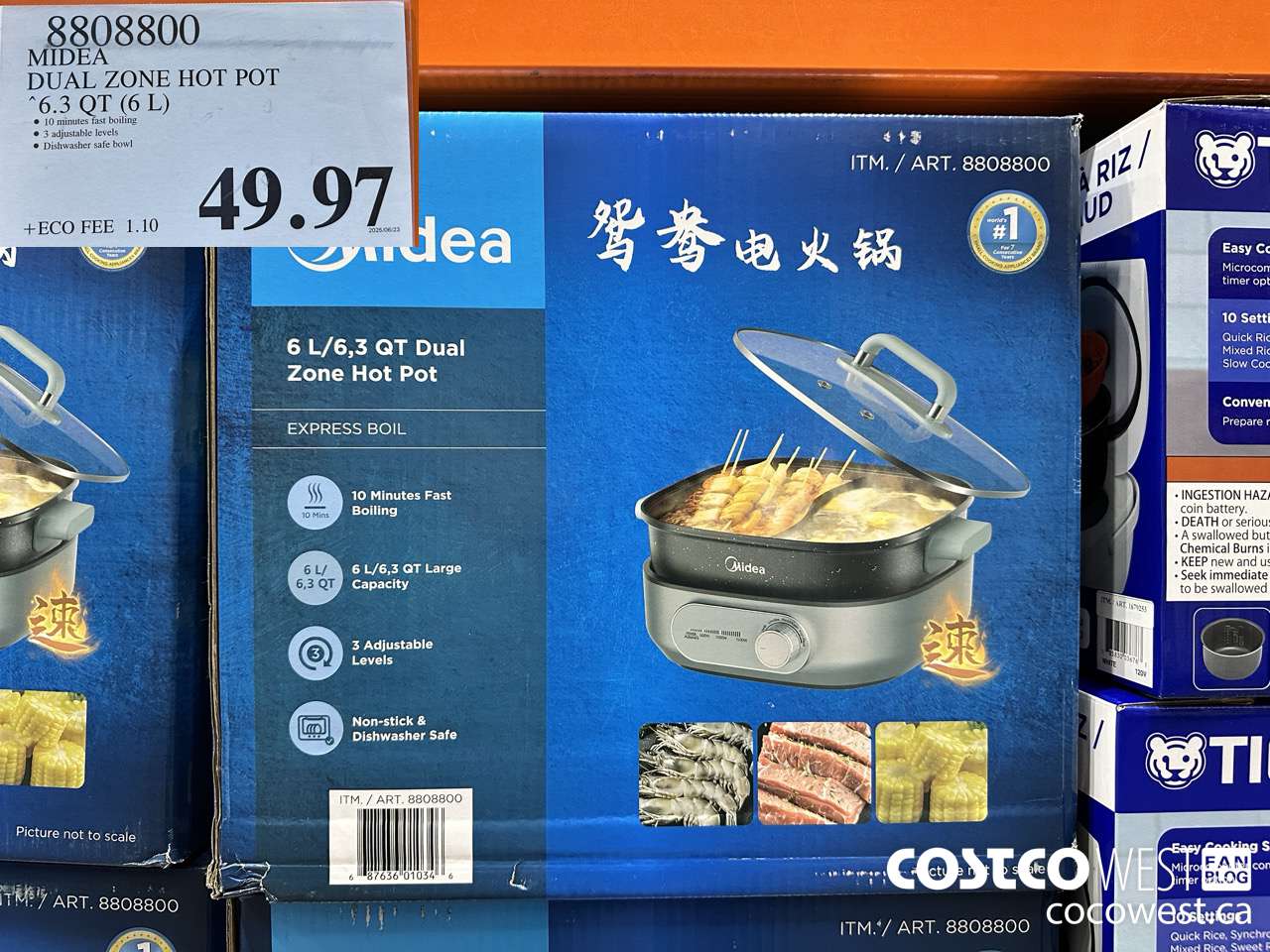 8808800 MIDEA DUAL ZONE HOT POT 6.3QT (6L) $49.97