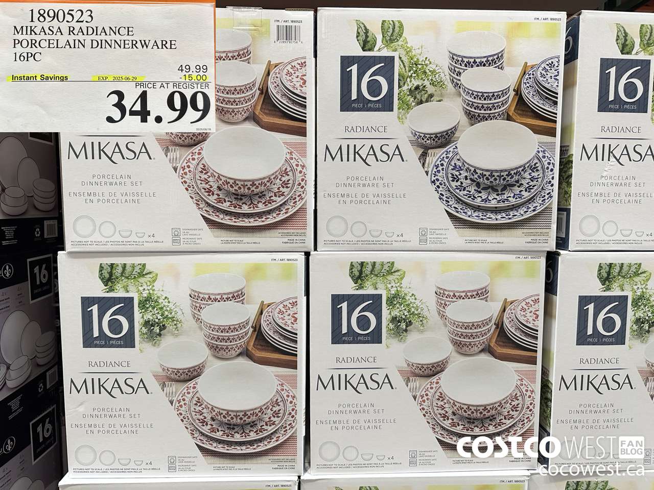 1890523 MIKASA RADIANCE PORCELAINE DINNERWARE 16PC ($15.00 INSTANT SAVINGS EXPIRES ON 2025-06-29) $34.99