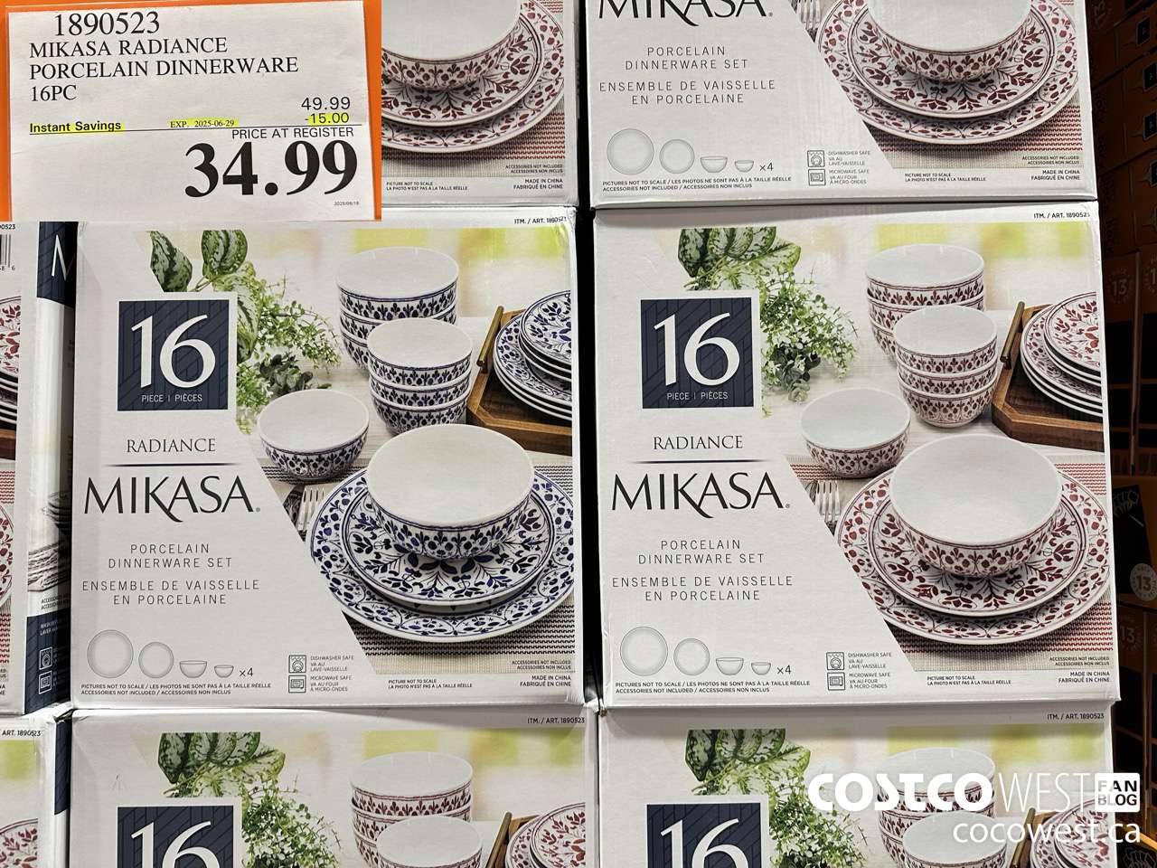 1890523 MIKASA RADIANCE PORCELAINE DINNERWARE 16PC ($15.00 INSTANT SAVINGS EXPIRES ON 2025-06-29) $34.99