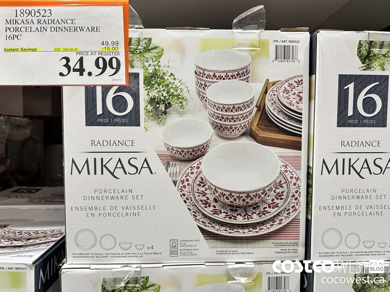 1890523 MIKASA RADIANCE PORCELAINE DINNERWARE 16PC ($15.00 INSTANT SAVINGS EXPIRES ON 2025-06-29) $34.99