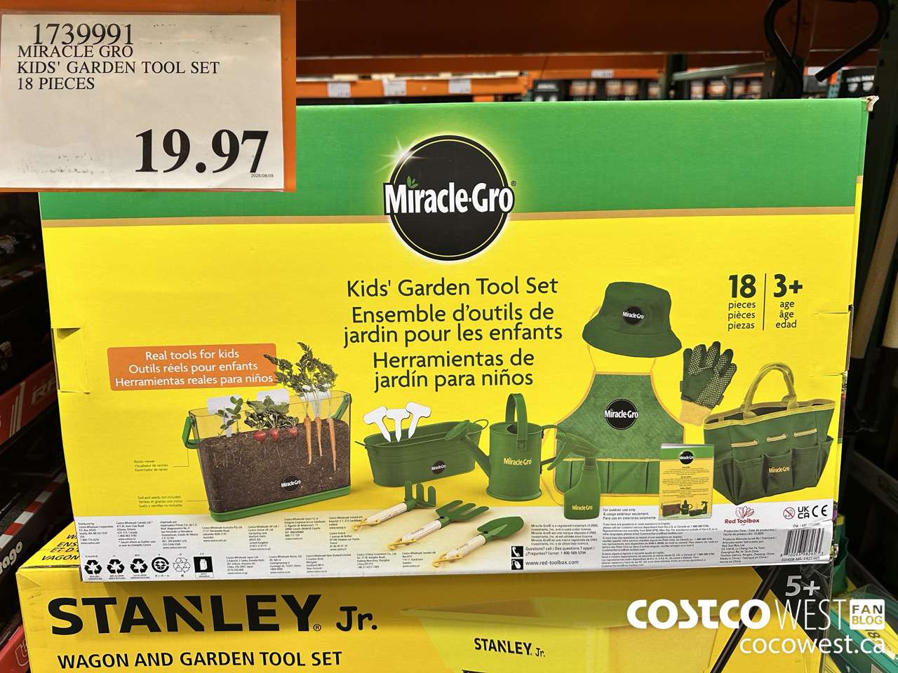 1739991 MIRACLE GRO KID'S GARDEN TOOL SET 18 PIECES $19.97