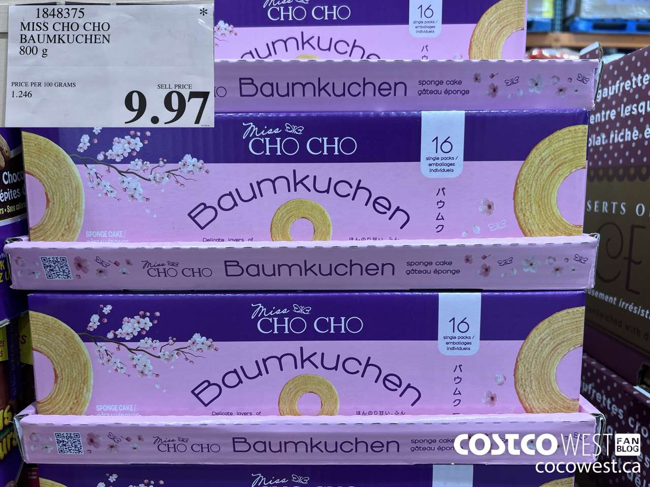 1848375 MISS CHO CHO BAUMKUCHEN 800G $9.97
