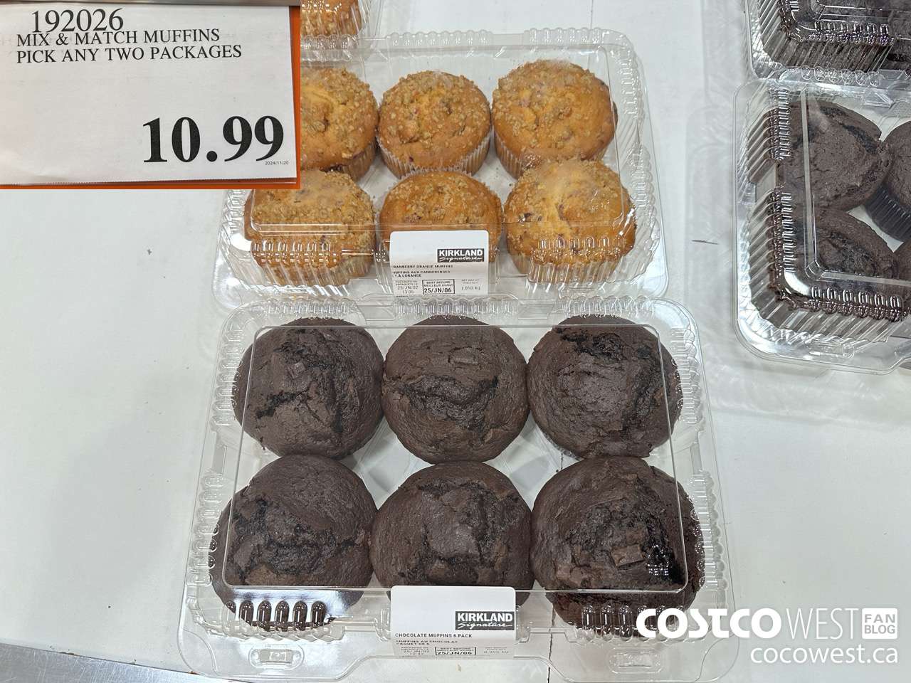 192026 MIX & MATCH MUFFINS PICK ANY TWO PACKAGES $10.99