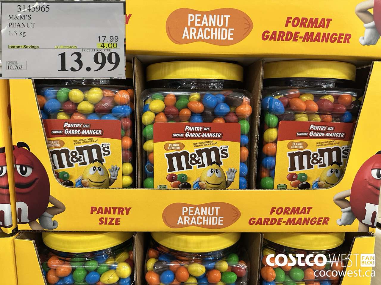 3145965 M&M'S PEANUT 1.3 KG ($4.00 INSTANT SAVINGS EXPIRES ON 2025-06-29) $13.99