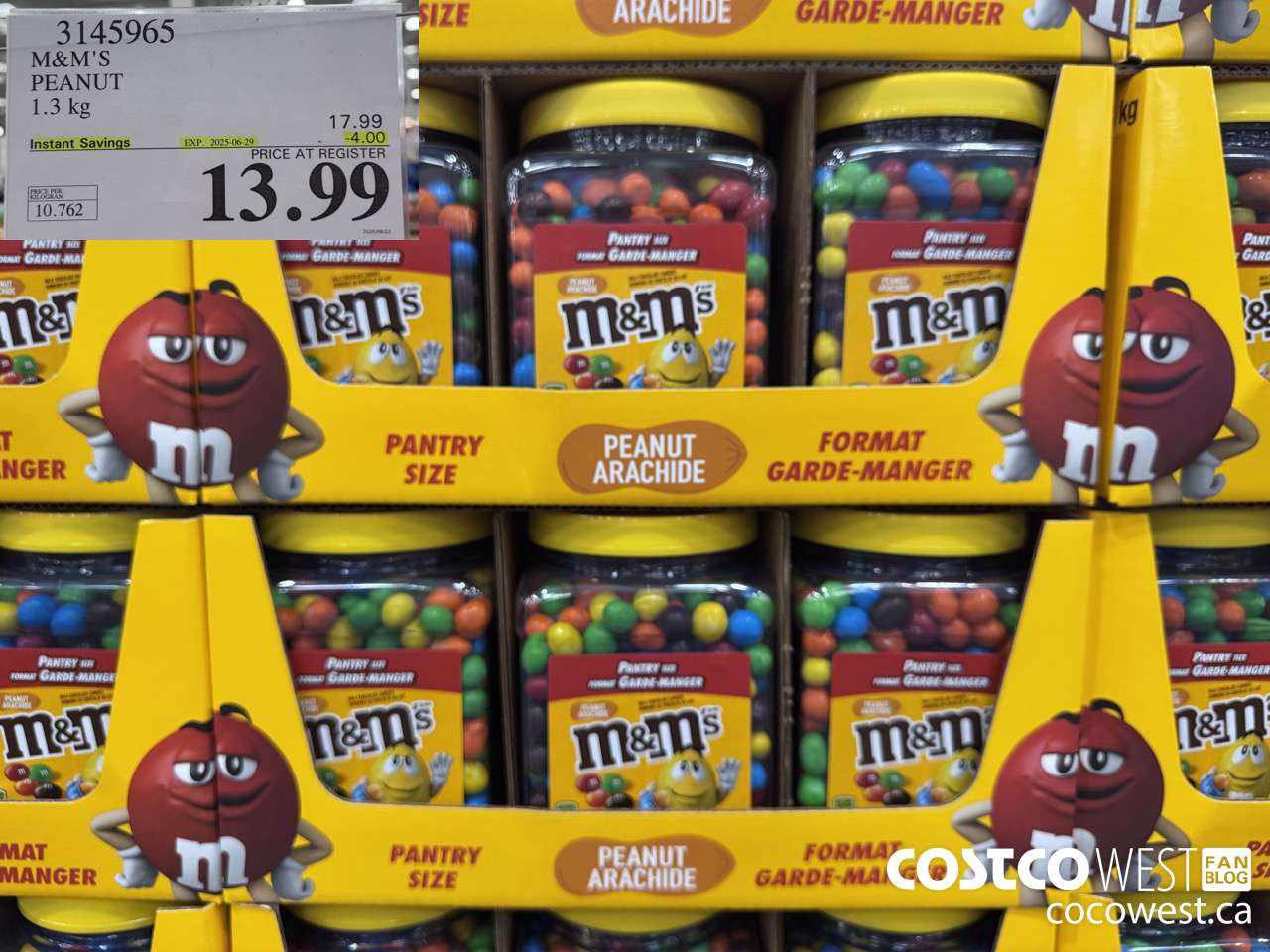 3145965 M&M'S PEANUT 1.3 KG ($4.00 INSTANT SAVINGS EXPIRES ON 2025-06-29) $13.99