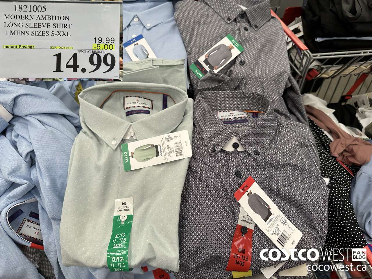 1821005 MODERN AMBITION LONG SLEEVE SHIRT MENS SIZES S-XXL ($5.00 INSTANT SAVINGS EXPIRES ON 2025-06-15) $14.99