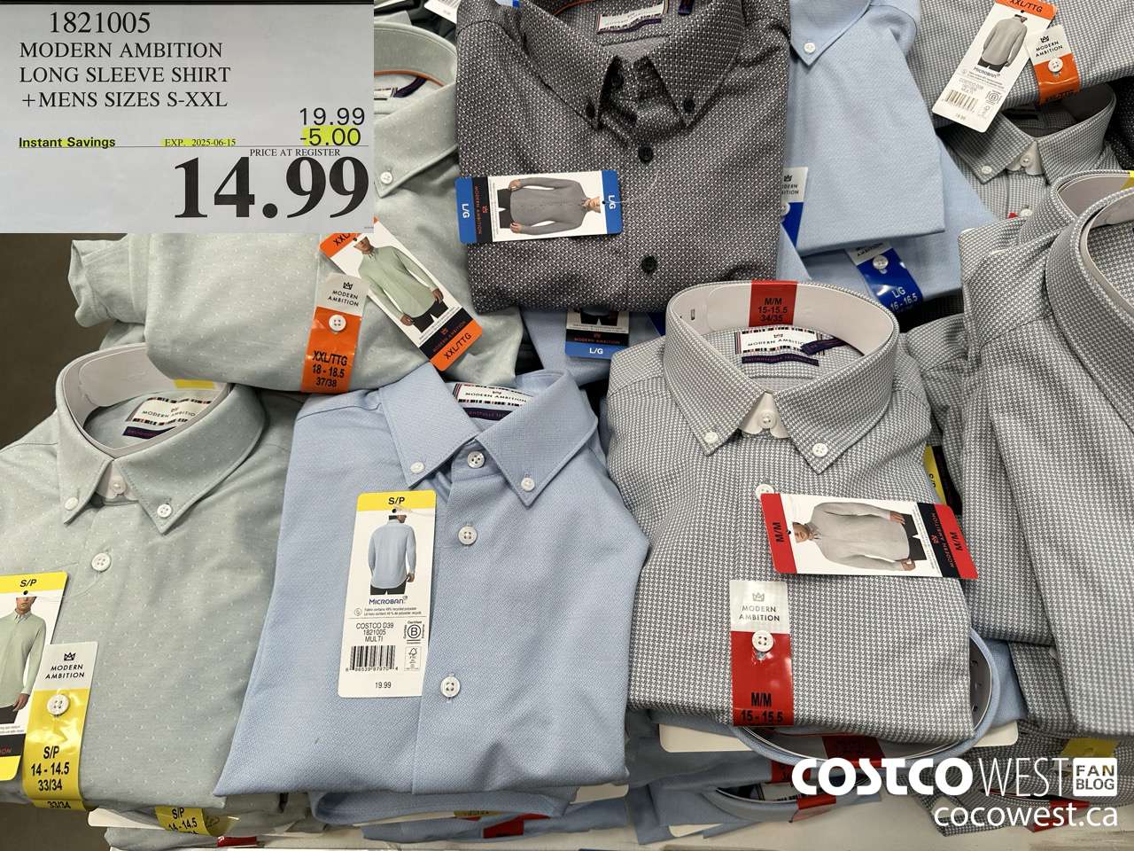 1821005 MODERN AMBITION LONG SLEEVE SHIRT MENS SIZES S-XXL ($5.00 INSTANT SAVINGS EXPIRES ON 2025-06-15) $14.99