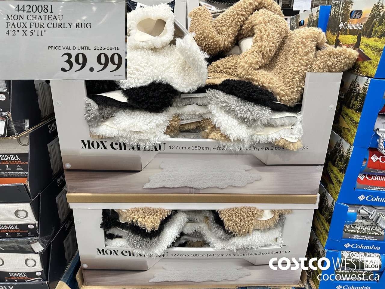 4420081 MON CHATEAU FAUX FUR CURLY RUG 4'2