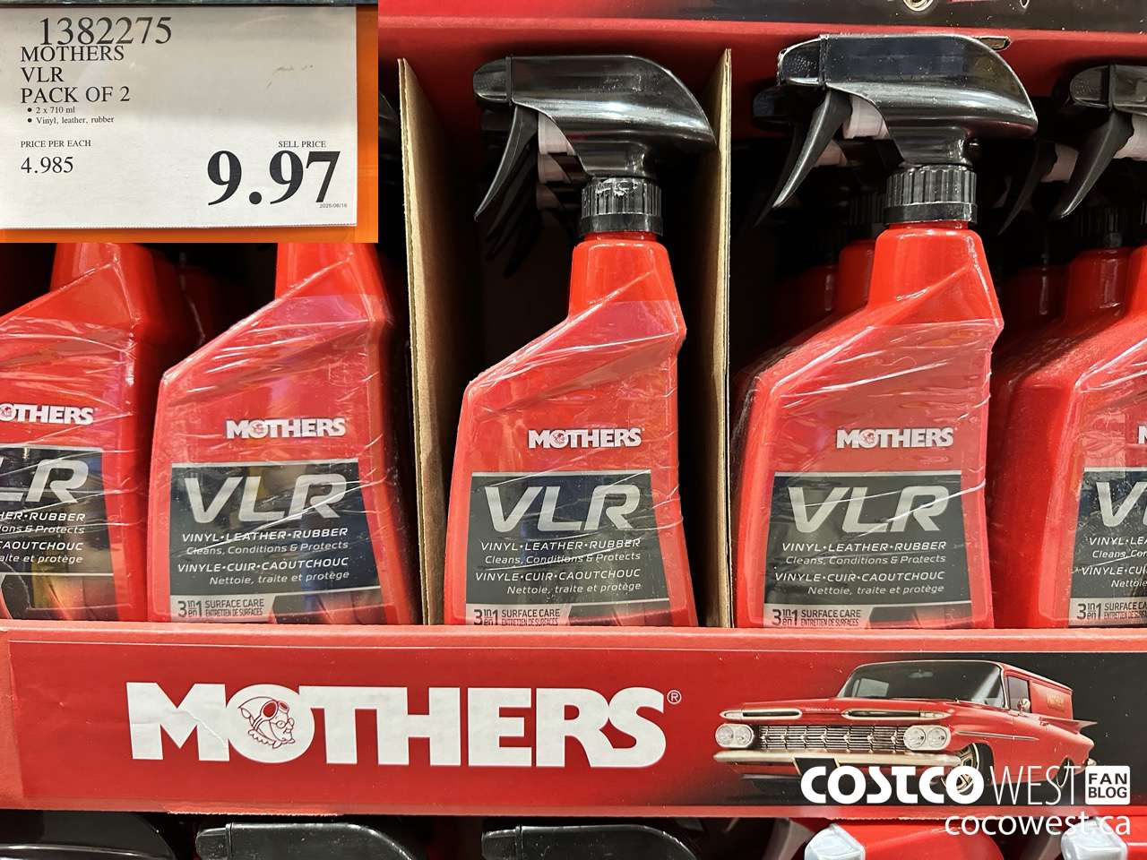 1382275 MOTHERS VLR CAR CLEANER PACK OF 2 $9.97