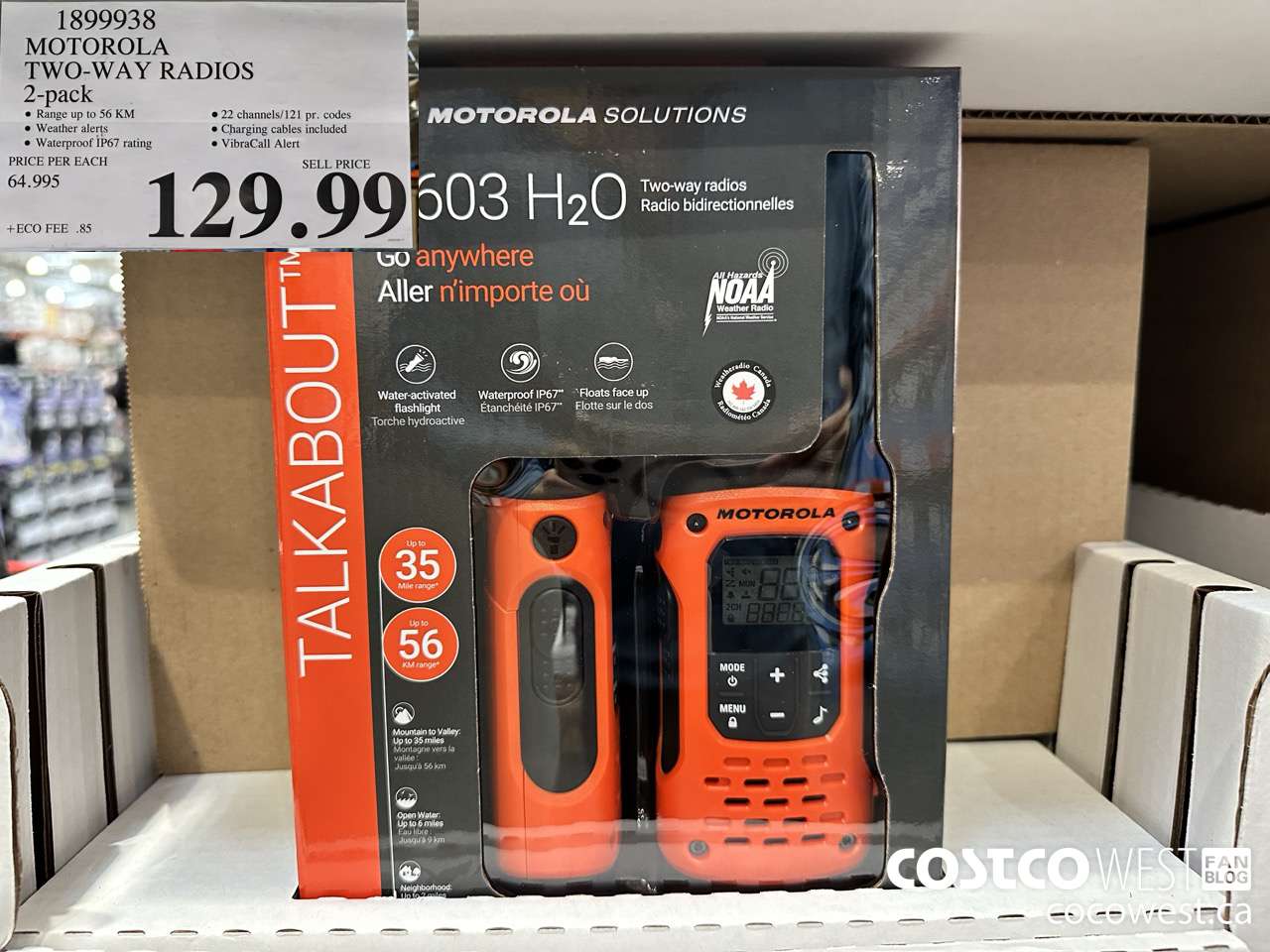 1899938 MOTOROLA TWO-WAY RADIOS 2-PACK $129.99