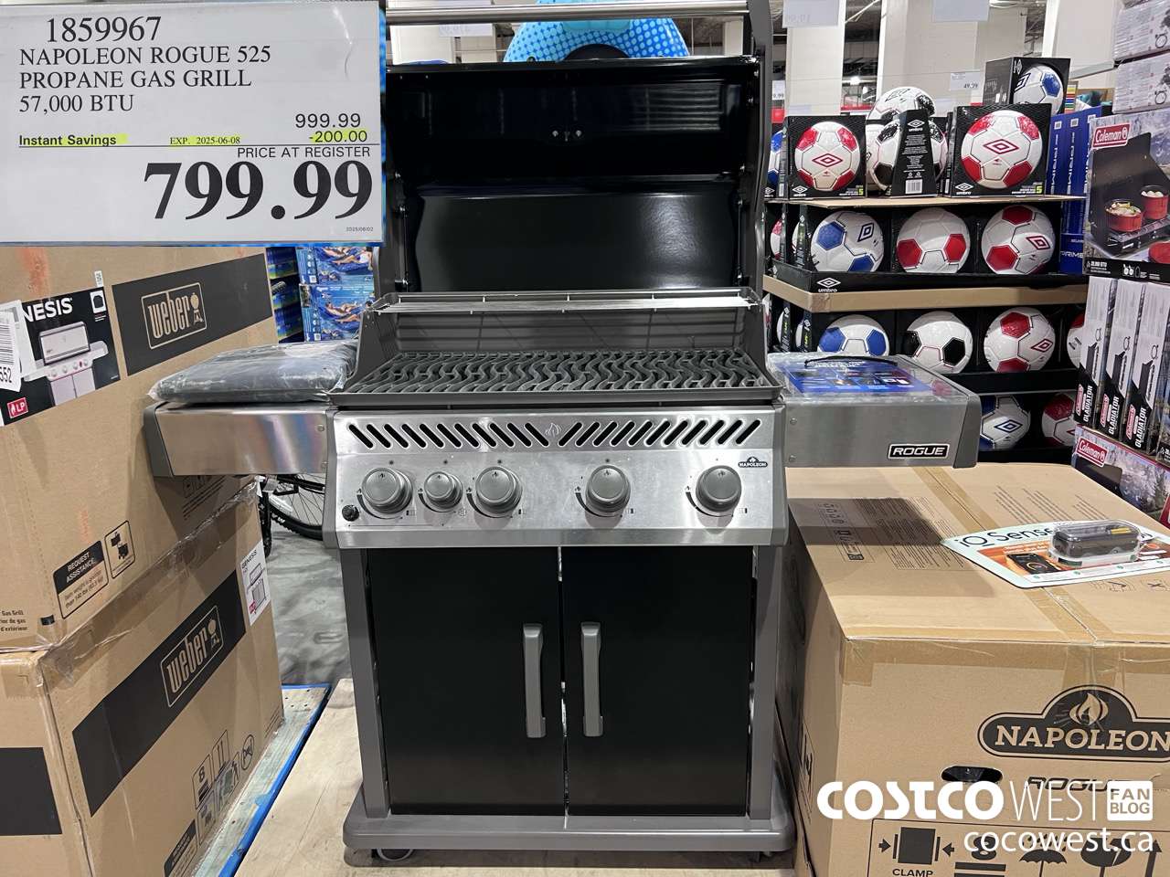 1859967 NAPOLEON ROGUE 525 PROPANE GAS GRILL 57,000 BTU ($200.00 INSTANT SAVINGS EXPIRES ON 2025-06-08) $799.99