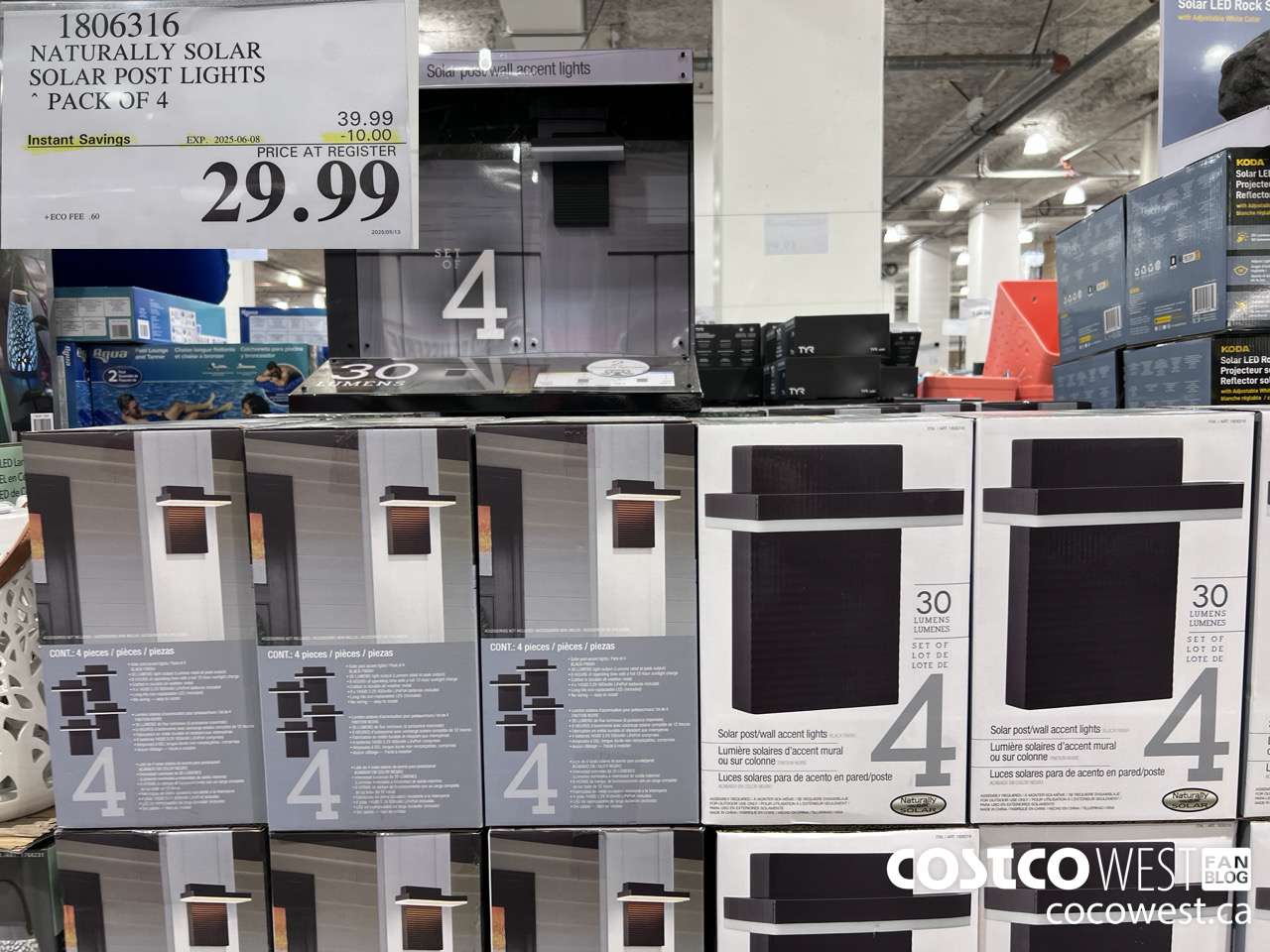 1806316 NATURALLY SOLAR SOLAR POST LIGHTS PACK OF 4 ($10.00 INSTANT SAVINGS EXPIRES ON 2025-06-08) $29.99