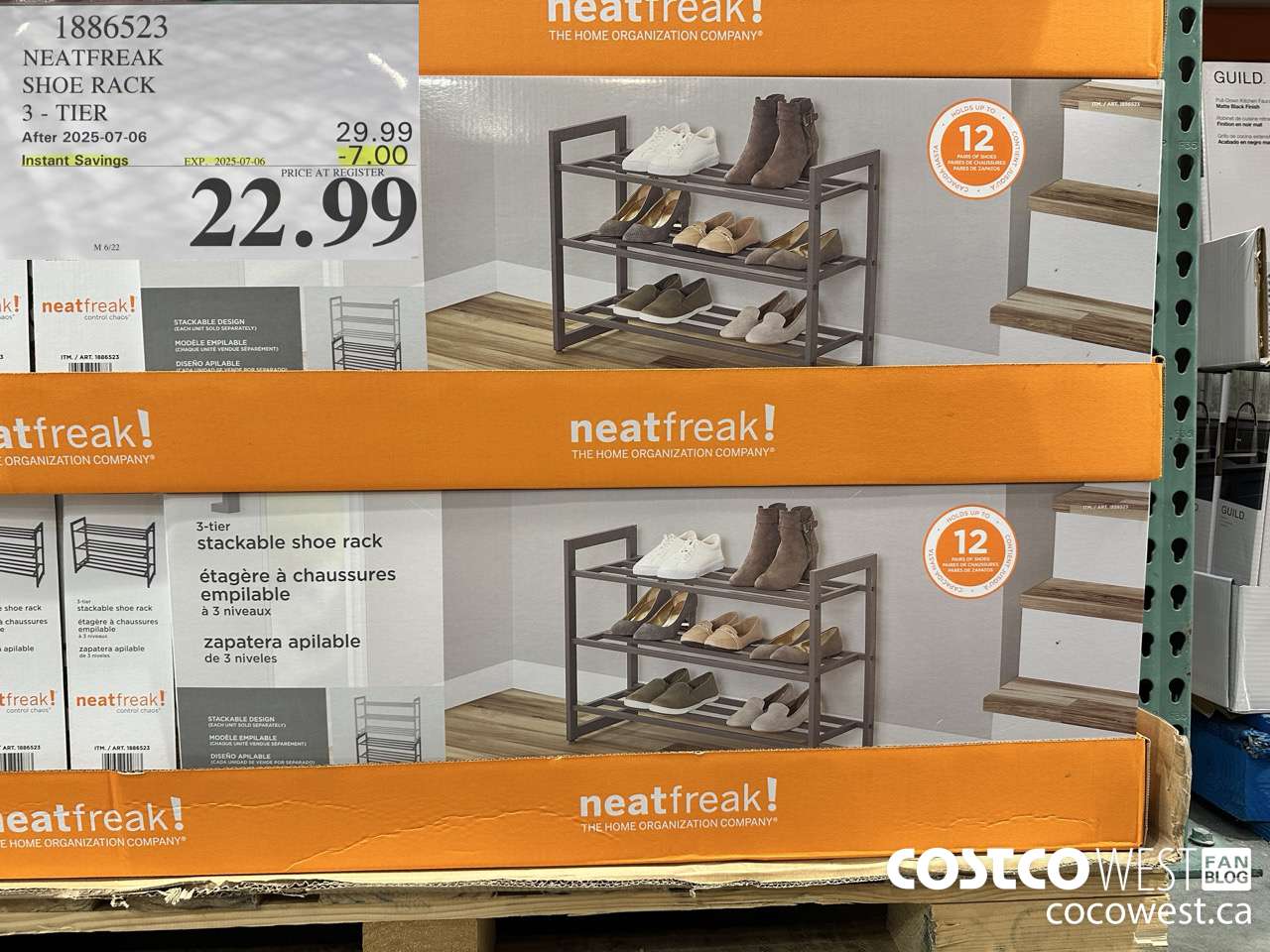 1886523 NEATFREAK SHOE RACK 3 TIER ($7.00 INSTANT SAVINGS EXPIRES ON 2025-07-06) $22.99