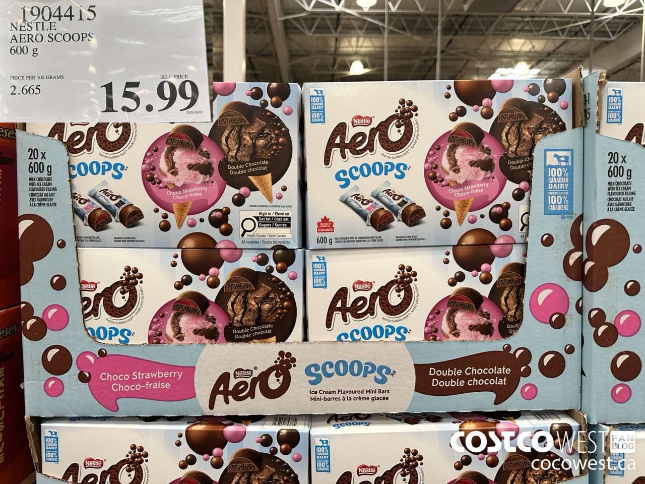 1904415 NESTLE AERO SCOOPS 600G $15.99