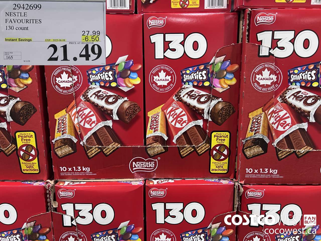 2942699 NESTLE FAVOURITES 130 COUNT ($6.50 INSTANT SAVINGS EXPIRES ON 2025-06-08) $21.49