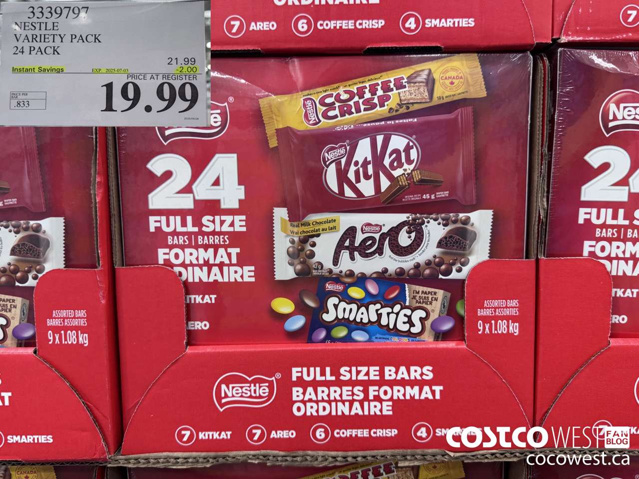 3339797 NESTLE VARIETY PACK 24 PACK ($2.00 INSTANT SAVINGS EXPIRES ON 2025-07-03) $19.99