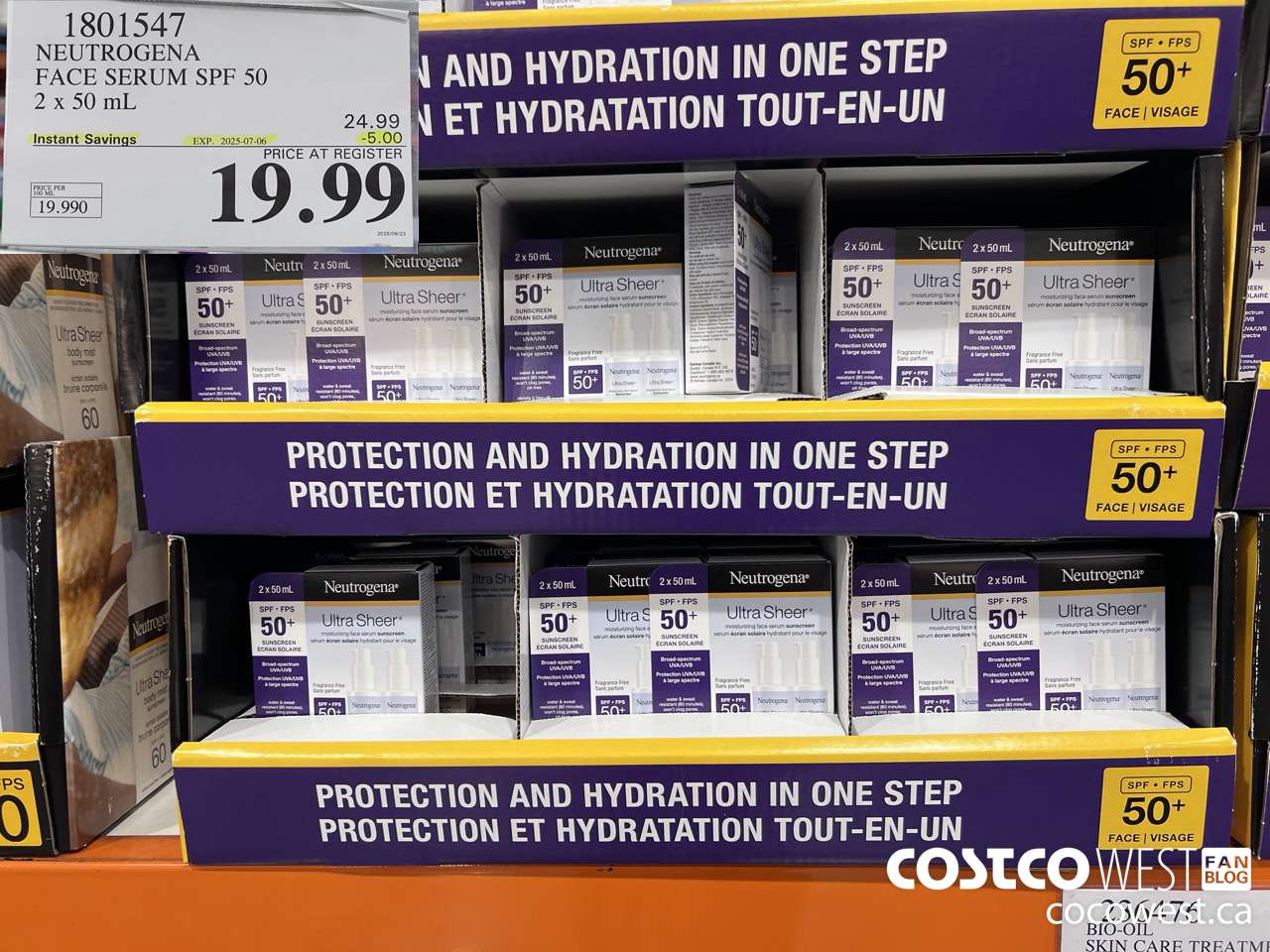 1801547 NEUTROGENA FACE SERUM SPF 50 2 X 50ML ($5.00 INSTANT SAVINGS EXPIRES ON 2025-07-06) $19.99