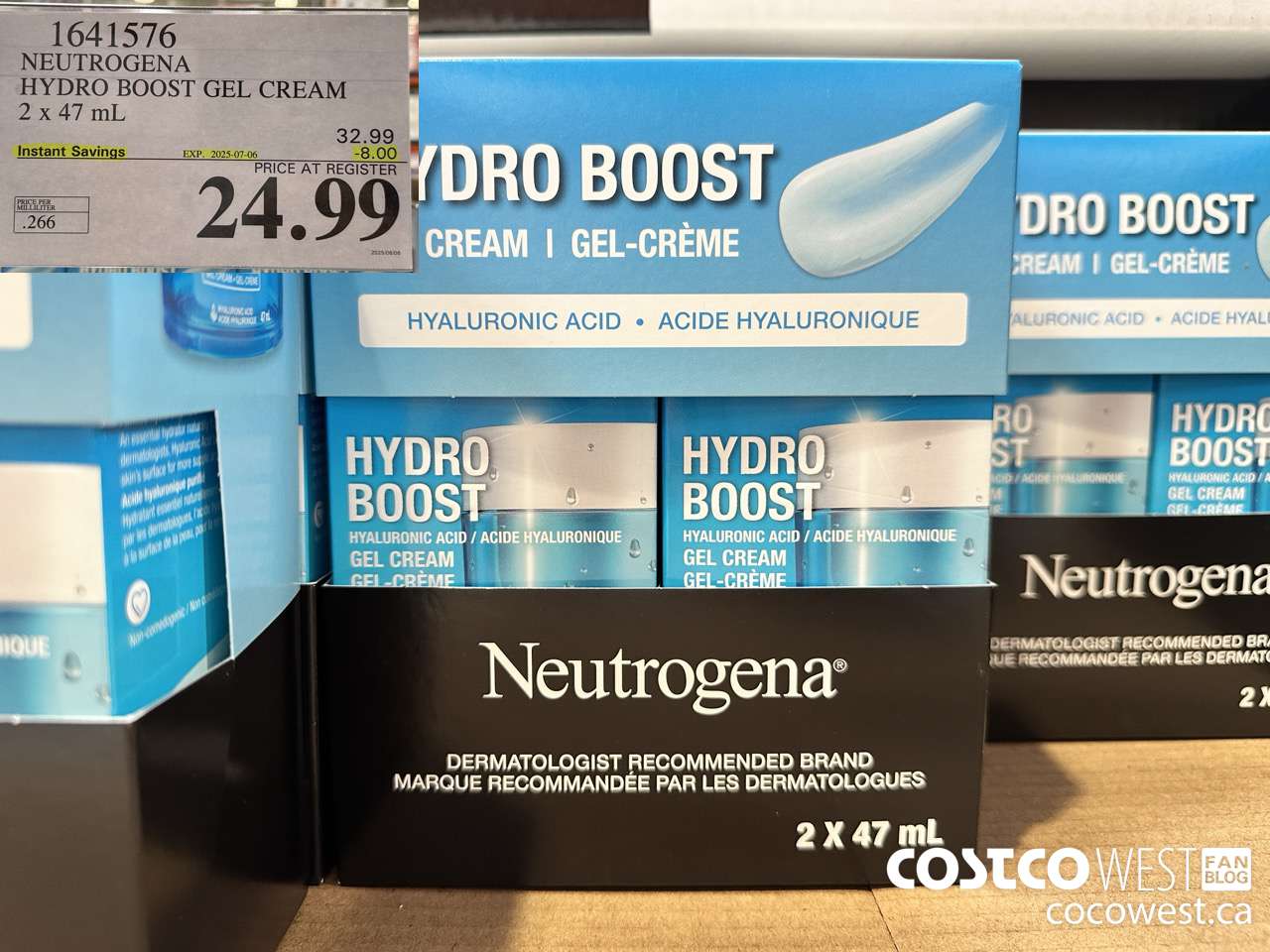 1641576 NEUTROGENA HYDRO BOOST GEL CREAM 2 X 47 ML ($8.00 INSTANT SAVINGS EXPIRES ON 2025-07-06) $24.99