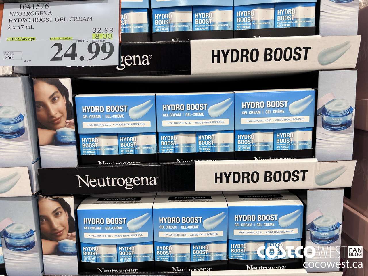 1641576 NEUTROGENA HYDRO BOOST GEL CREAM 2 X 47 ML ($8.00 INSTANT SAVINGS EXPIRES ON 2025-07-06) $24.99