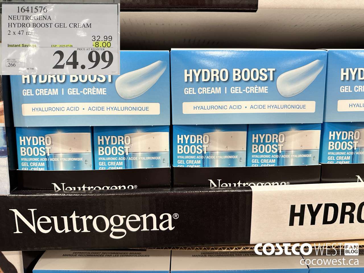 1641576 NEUTROGENA HYDRO BOOST GEL CREAM 2 X 47 ML ($8.00 INSTANT SAVINGS EXPIRES ON 2025-07-06) $24.99