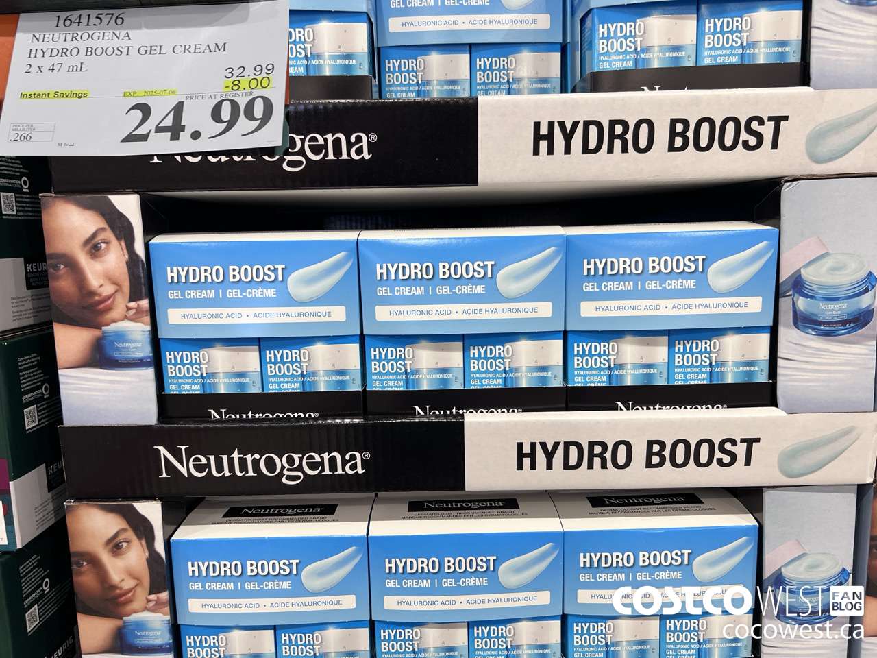 1641576 NEUTROGENA HYDRO BOOST GEL CREAM 2 X 47 ML ($8.00 INSTANT SAVINGS EXPIRES ON 2025-07-06) $24.99