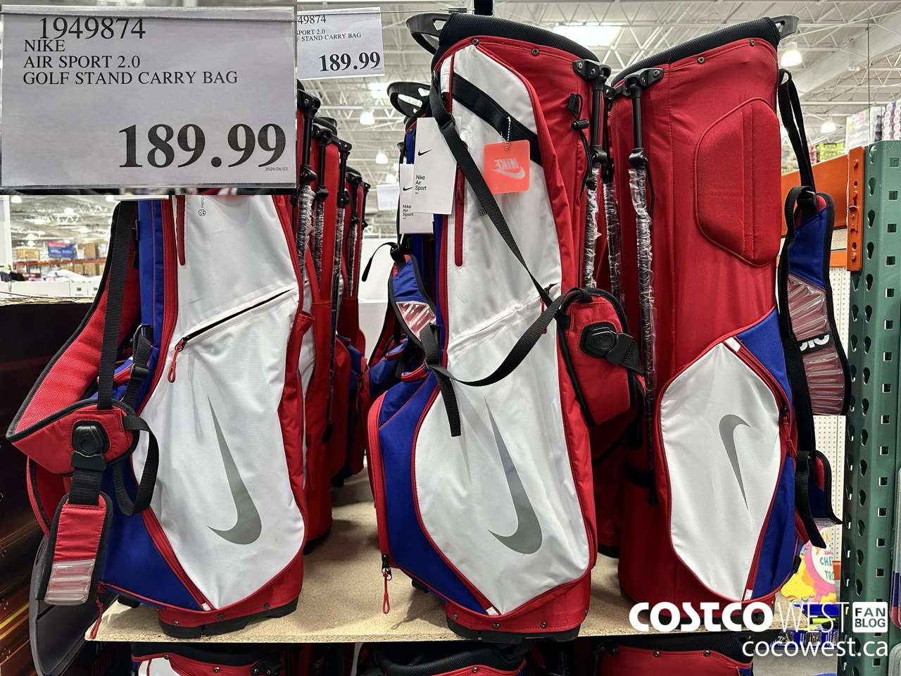 1949874 NIKE AIR SPORT 2.0 GOLF STAND CARRY BAG $189.99