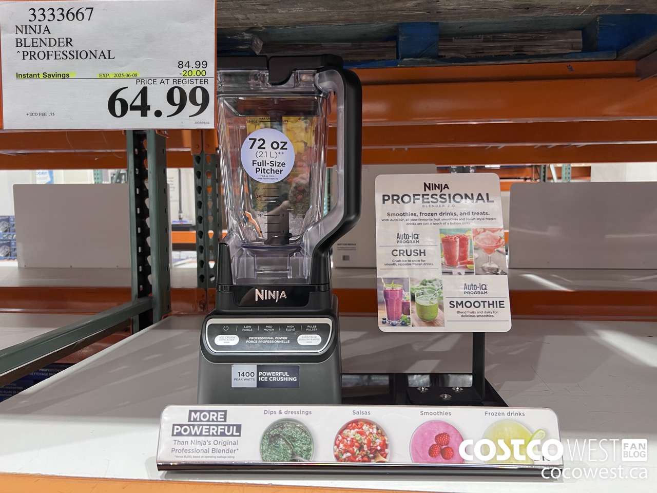 3333667 NINJA BLENDER PROFESSIONAL ($20.00 INSTANT SAVINGS EXPIRES ON 2025-06-08) $64.99