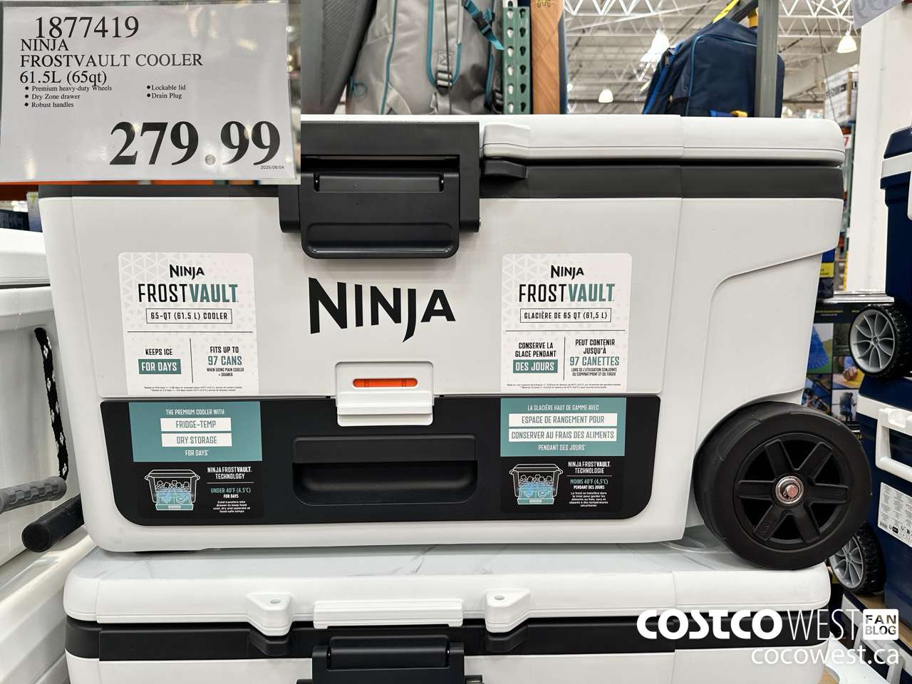 1877419 NINJA FROSTVAULT COOLER 61.5L (65QT) $279.99