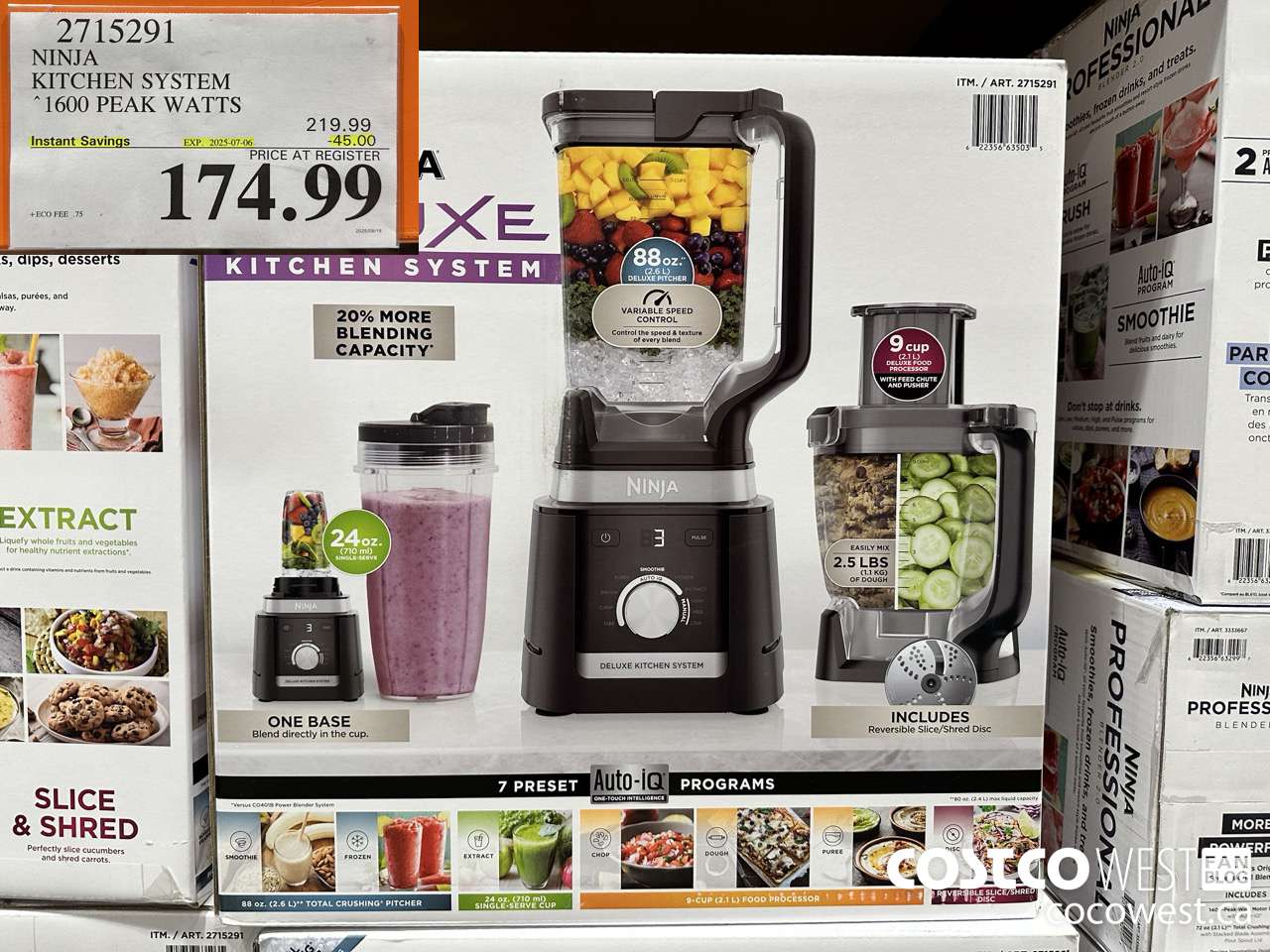 2715291 NINJA KITCHEN SYSTEM 1600 PEAK WATTS ($45.00 INSTANT SAVINGS EXPIRES ON 2025-07-06) $174.99