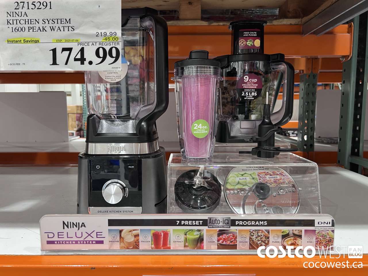 2715291 NINJA KITCHEN SYSTEM 1600 PEAK WATTS ($45.00 INSTANT SAVINGS EXPIRES ON 2025-07-06) $174.99