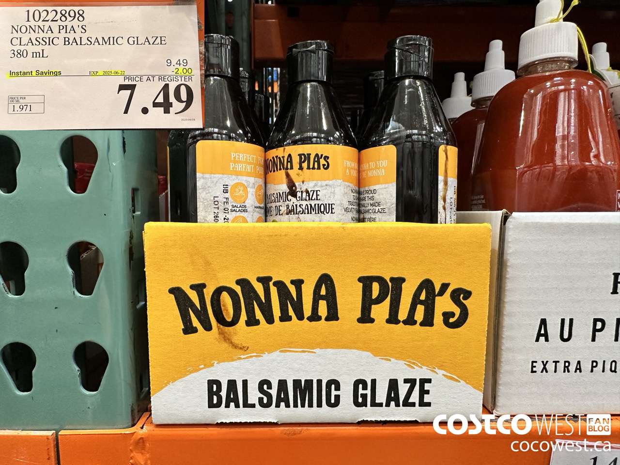 1022898 NONNA PIA'S GOURMET BALSAMIC REDUCTION 380 ML ($2.00 INSTANT SAVINGS EXPIRES ON 2025-06-22) $7.49