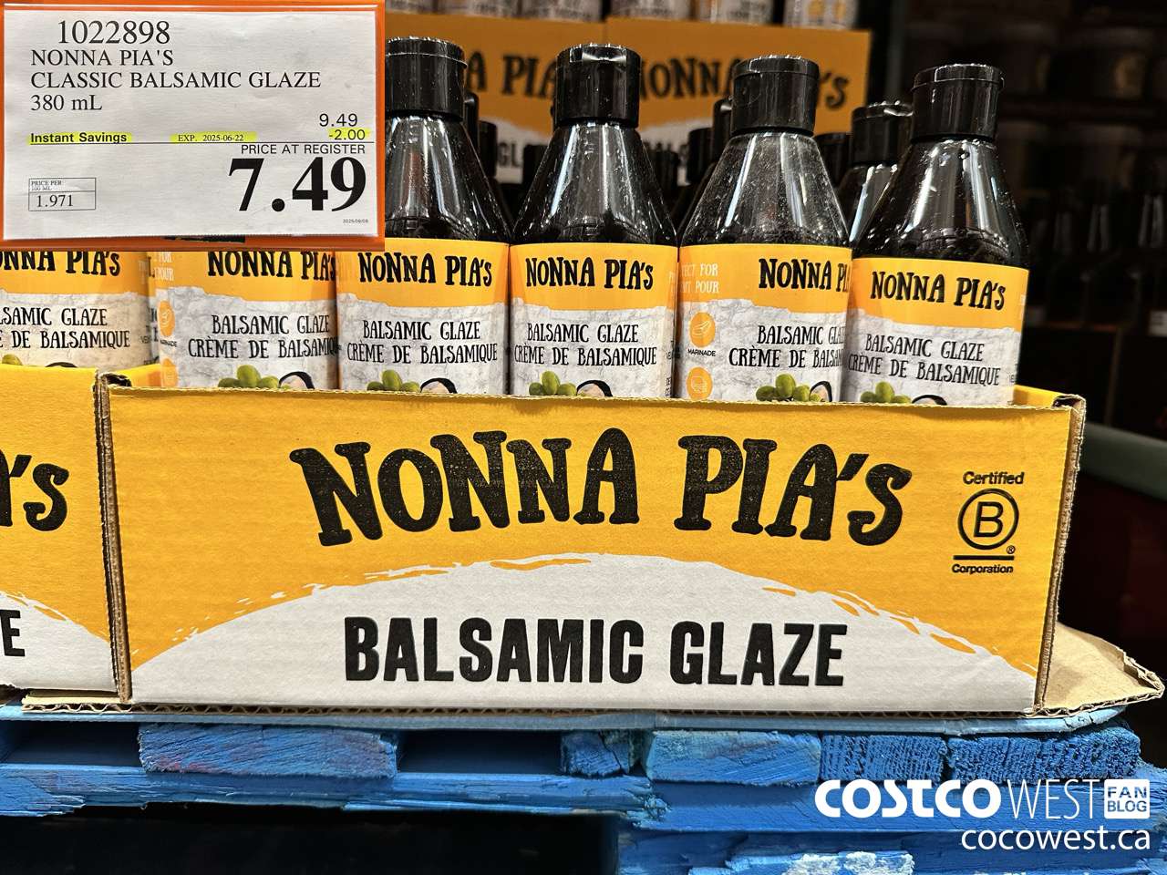 1022898 NONNA PIA'S GOURMET BALSAMIC REDUCTION 380 ML ($2.00 INSTANT SAVINGS EXPIRES ON 2025-06-22) $7.49