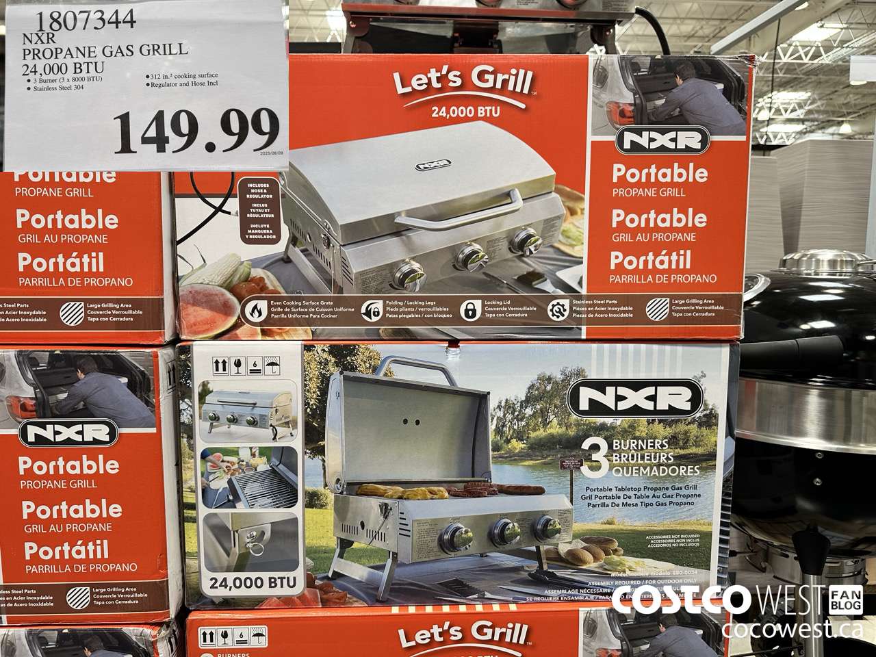 1807344 NXR PROPANE GAS GRILL 24,000 BTU $149.99