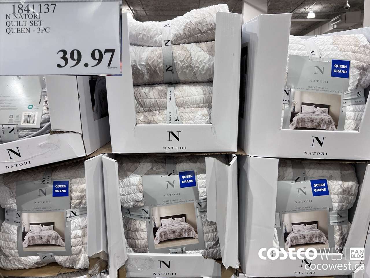 1841137 N NATORI QUILT SET QUEEN - 3PC $39.97