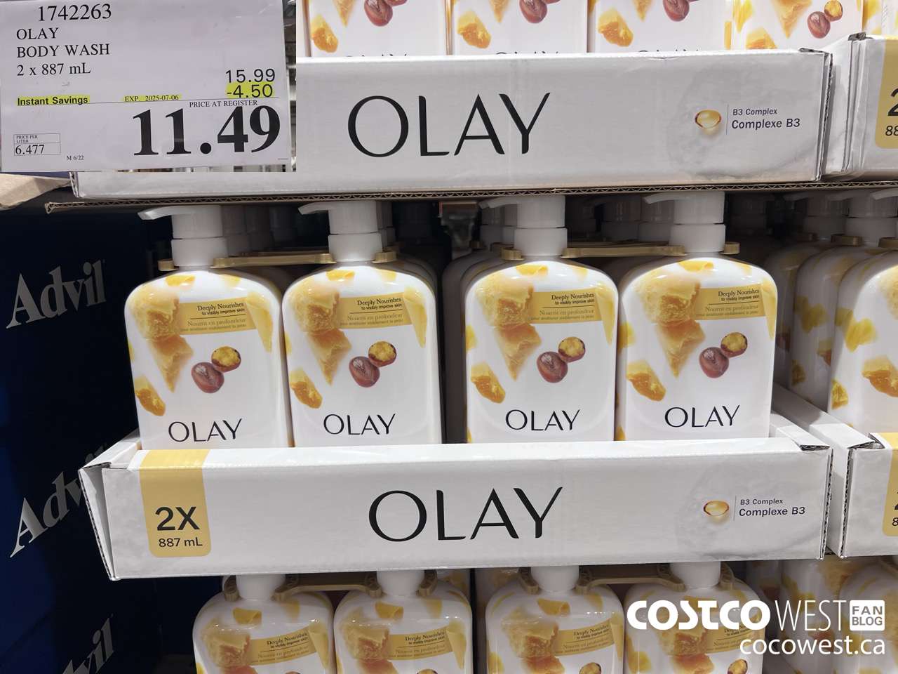 1742263 OLAY BODY WASH 2 X 887 ML ($4.50 INSTANT SAVINGS EXPIRES ON 2025-07-06) $11.49
