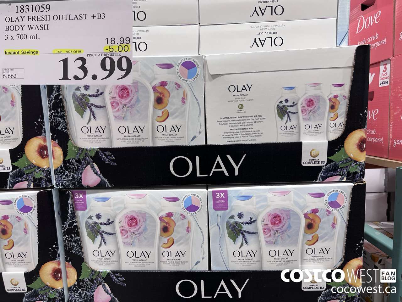 1831059 OLAY FRESH OUTLAST +B3 BODY WASH 3 X 700ML ($5.00 INSTANT SAVINGS EXPIRES ON 2025-06-08) $13.99