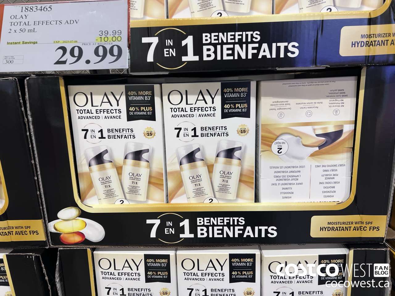 1883465 OLAY TOTAL EFFECTS ADV 2 X 50ML ($10.00 INSTANT SAVINGS EXPIRES ON 2025-07-06) $29.99