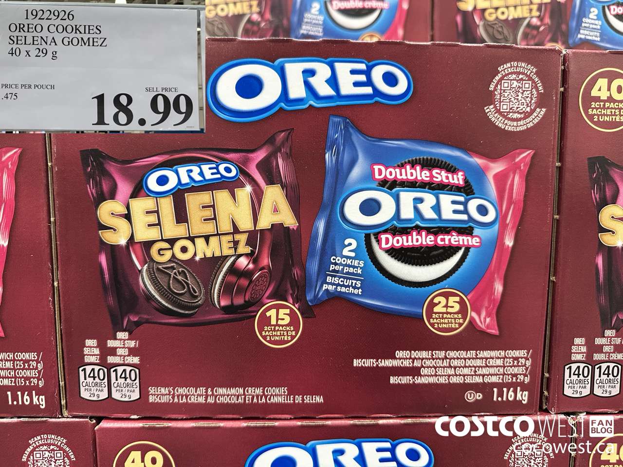 1922926 OREO COOKIES SELENA GOMEZ 40 X 29G $18.99