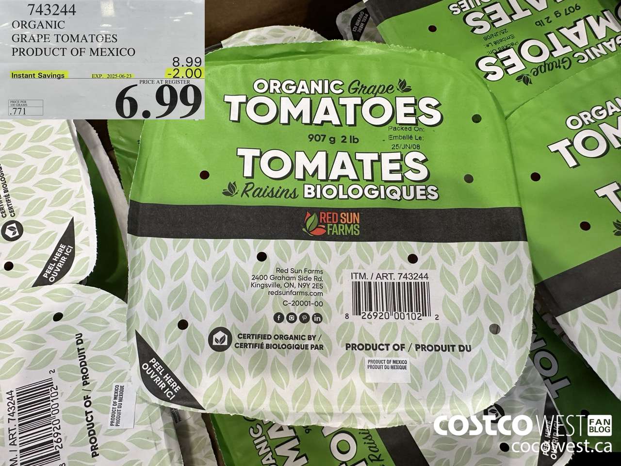 743244 ORGANIC GRAPE TOMATOES PRODUCT OF MEXICO ($2.00 INSTANT SAVINGS EXPIRES ON 2025-06-23) $6.99