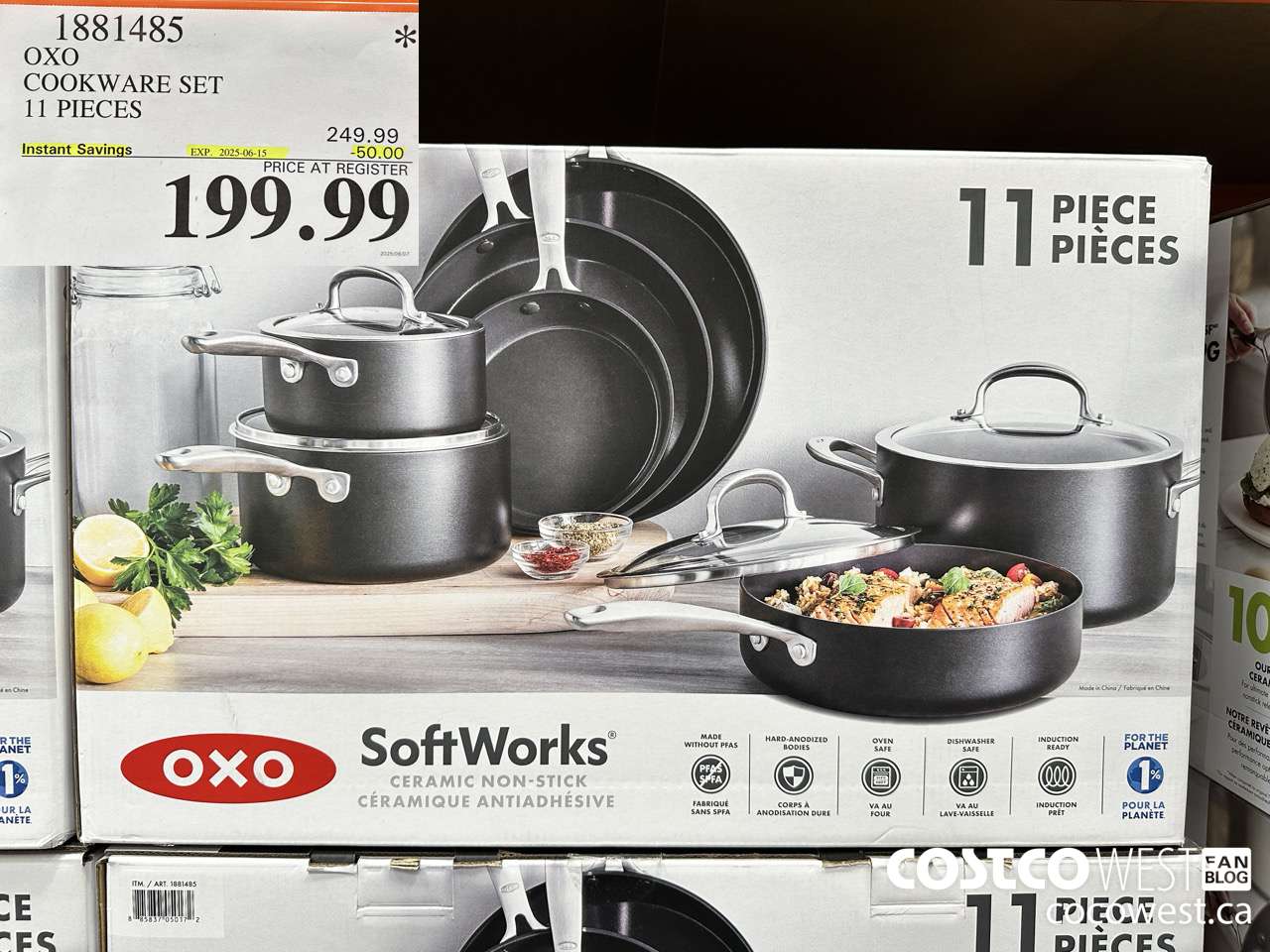 1881485 OXO COOKWARE SET 11 PIECES ($50.00 INSTANT SAVINGS EXPIRES ON 2025-06-15) $199.99
