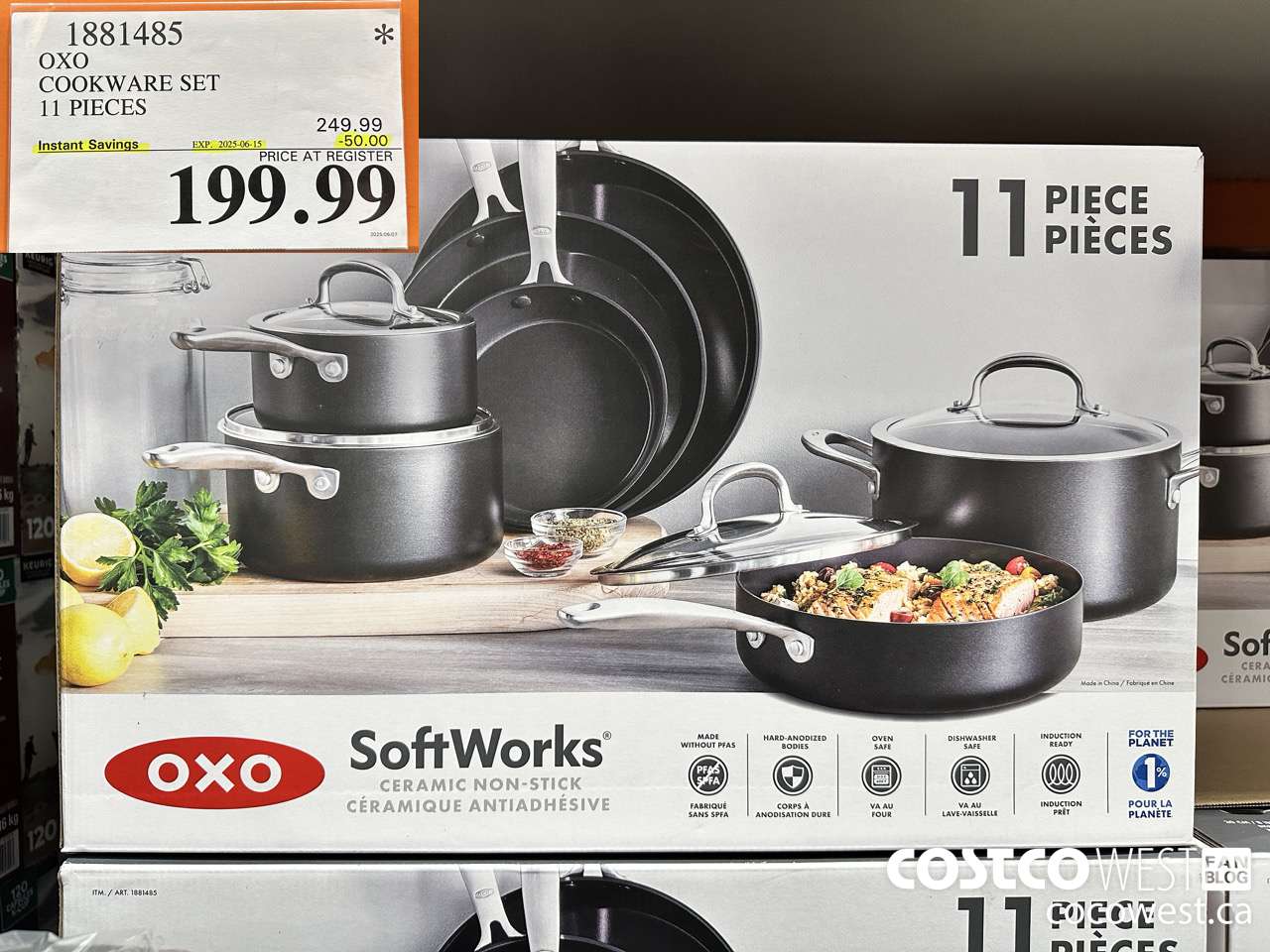 1881485 OXO COOKWARE SET 11 PIECES ($50.00 INSTANT SAVINGS EXPIRES ON 2025-06-15) $199.99