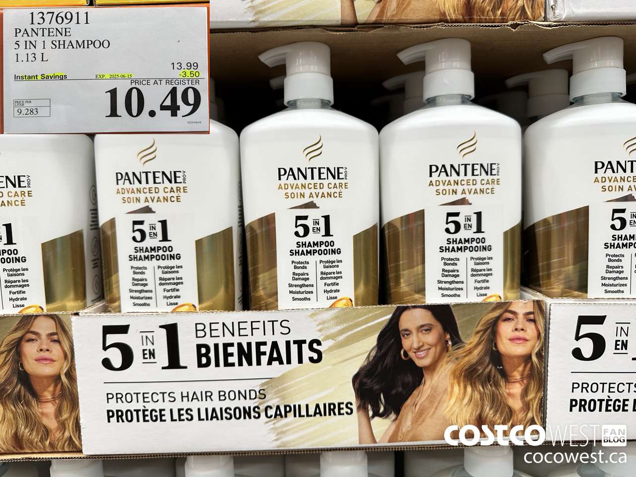 1376911 PANTENE 5 IN 1 SHAMPOO 1.13L ($3.50 INSTANT SAVINGS EXPIRES ON 2025-06-15) $10.49
