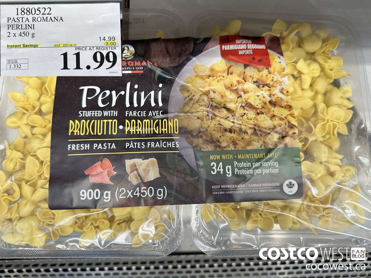 1880522 PASTA ROMANA PERLINI 2 X 450G ($3.00 INSTANT SAVINGS EXPIRES ON 2025-06-22) $11.99